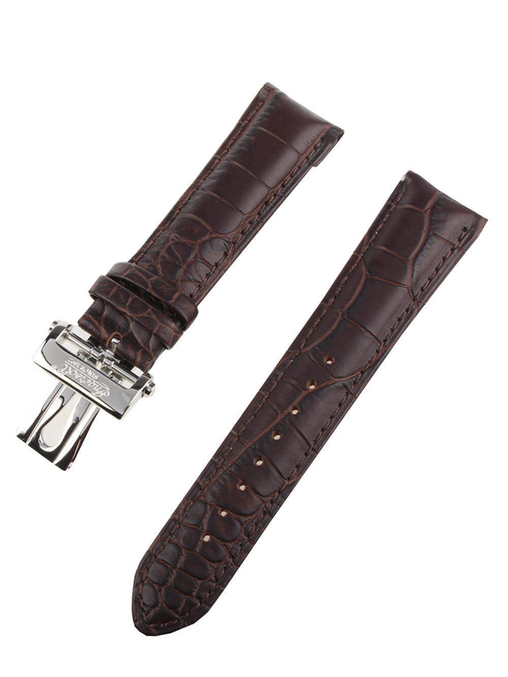 Ingersoll replacement strap [22 mm] brown silver clasp 27179