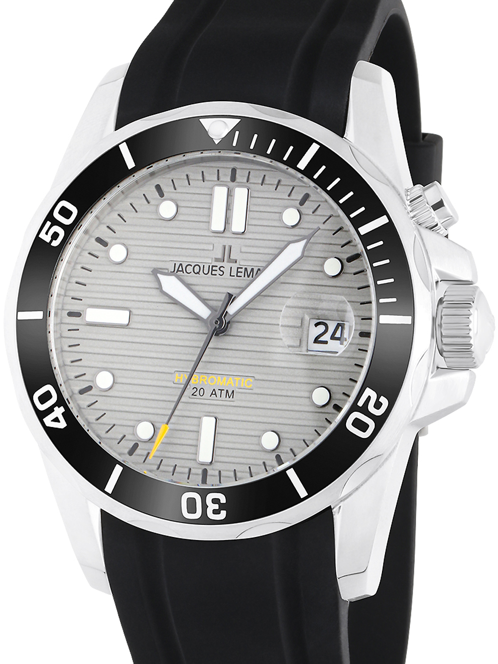 Jacques Lemans 1-2170B Hybromatic Diver Mens Watch 41mm 20ATM BY Jacques Lemans - Watches available at DOYUF