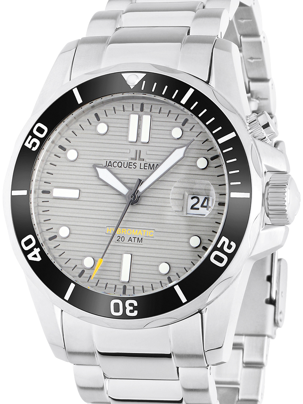 Jacques Lemans 1-2170H Hybromatic Diver Mens Watch 41mm 20ATM BY Jacques Lemans - Wristwatch available at DOYUF