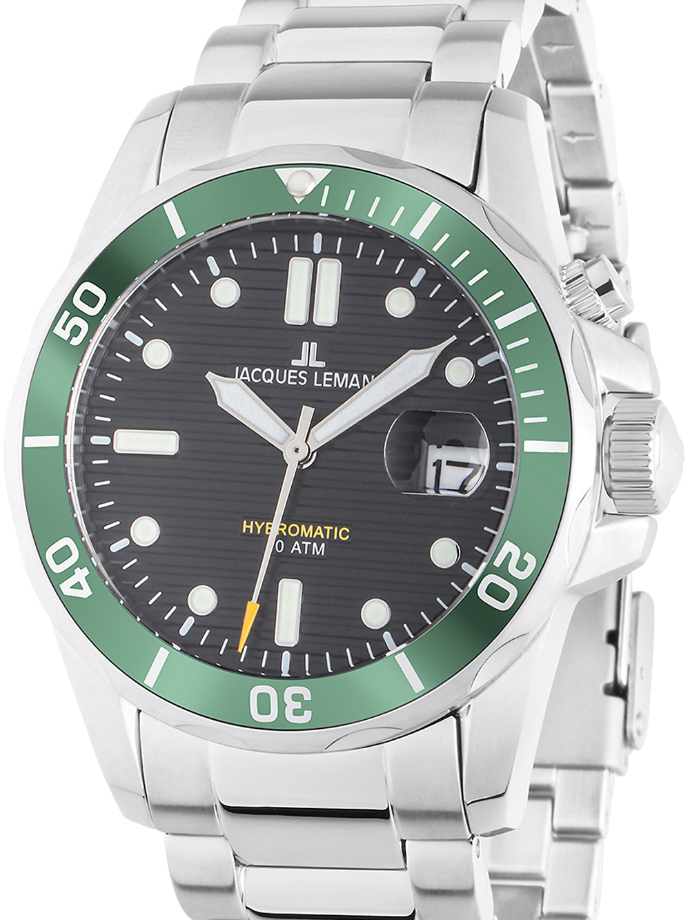 Jacques Lemans 1-2170K Hybromatic Diver Mens Watch 41mm 20ATM BY Jacques Lemans - Watches available at DOYUF