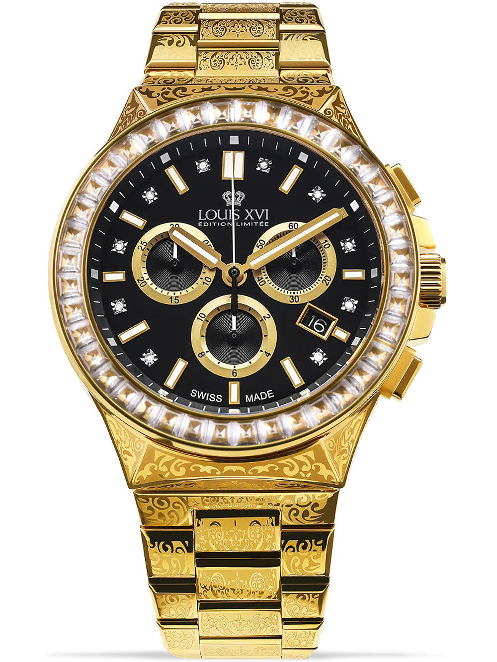 Buy Louis XVI Watches LXVI1216 Le Monarque Royale Chronograph Mens Watch 42mm 10ATM Online in Qatar Expensive Luxury