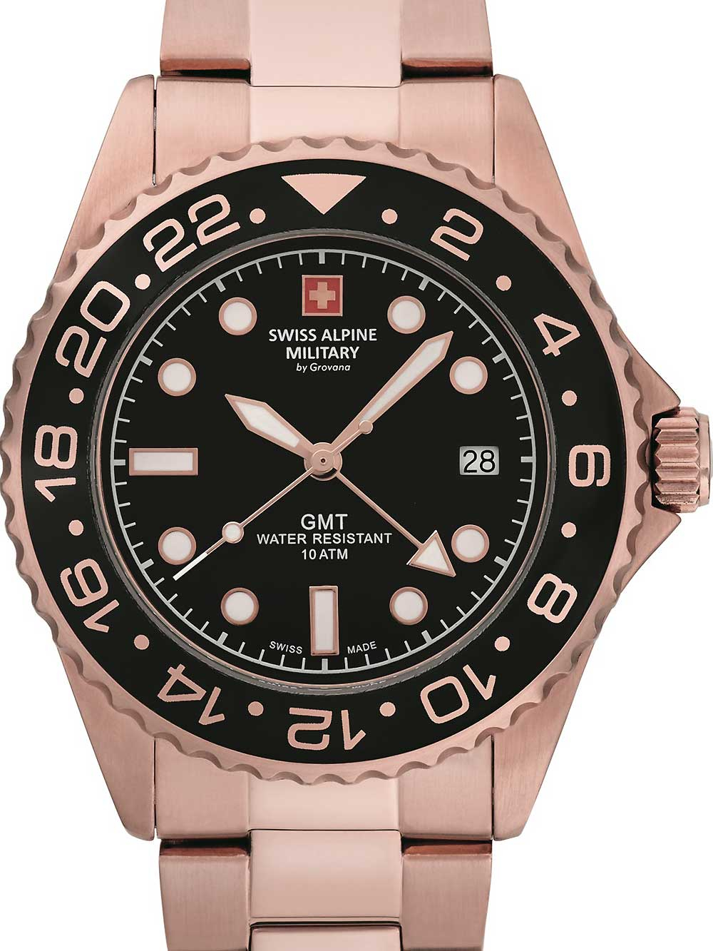 Swiss Alpine Military 7052.1167 GMT diver 42mm 10ATM BY SWISS ALPINE MILITARY - Watches available at DOYUF