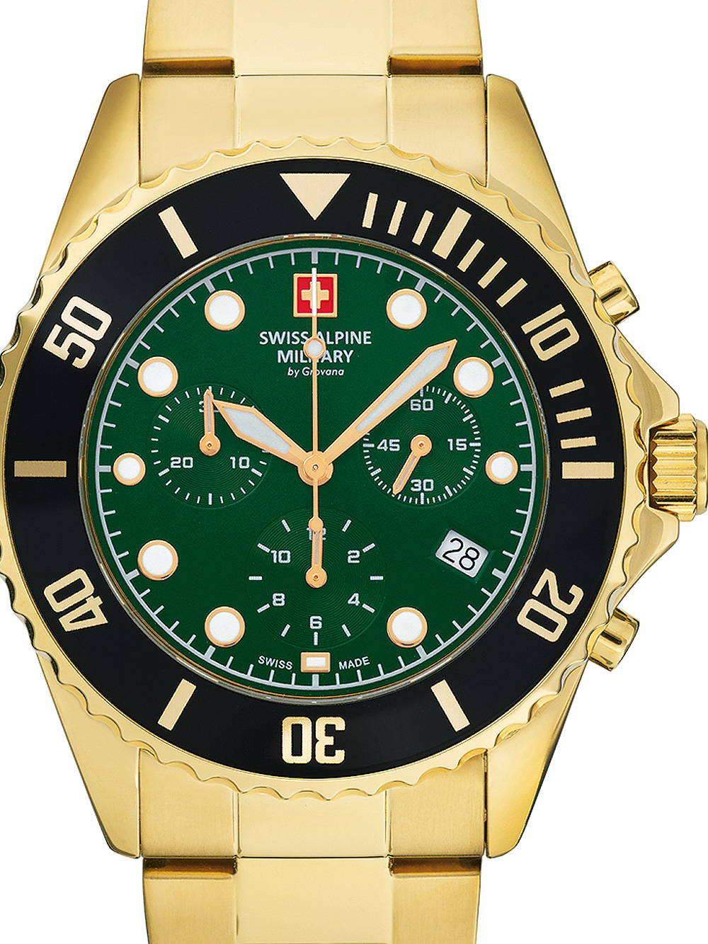 Swiss Alpine Military 7053.9114 Chronograph Mens Watch 42mm 10ATM BY SWISS ALPINE MILITARY - Wristwatch available at DOYUF