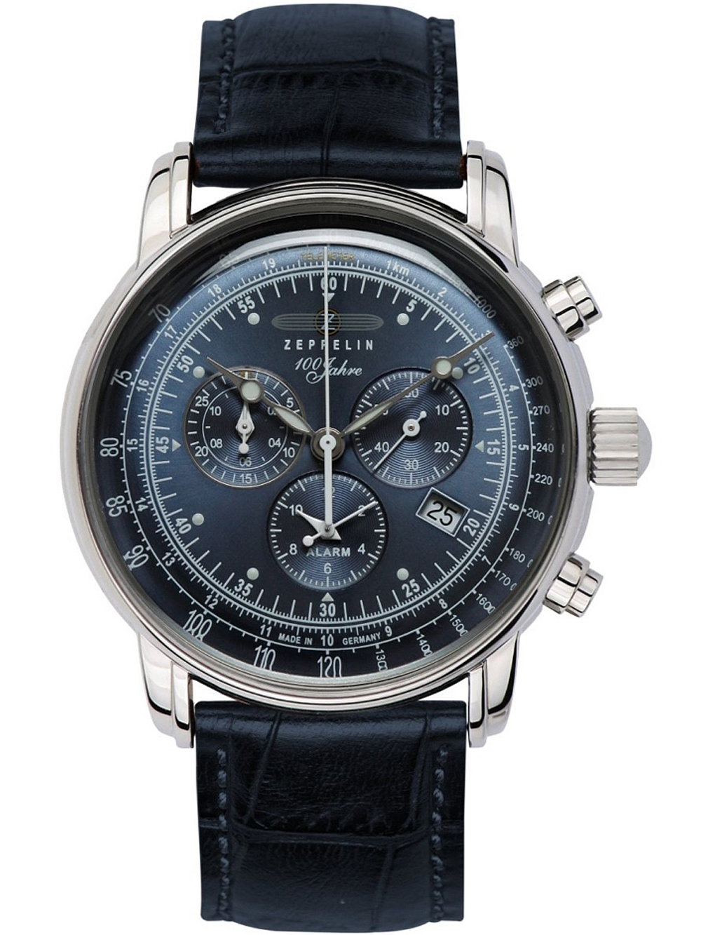 Zeppelin 7680-3 100 Years Zeppelin Alarm Chronograph 42mm 10 ATM BY ZEPPELIN - Watches available at DOYUF