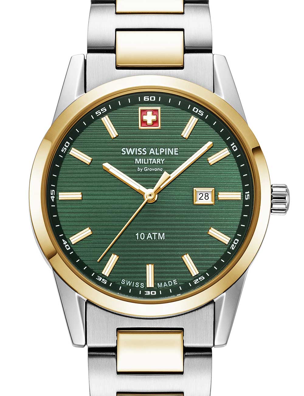 Swiss Alpine Military 7767.1144 Ladies Watch Argos two tone green 34mm 10ATM BY SWISS ALPINE MILITARY - Watches available at DOYUF