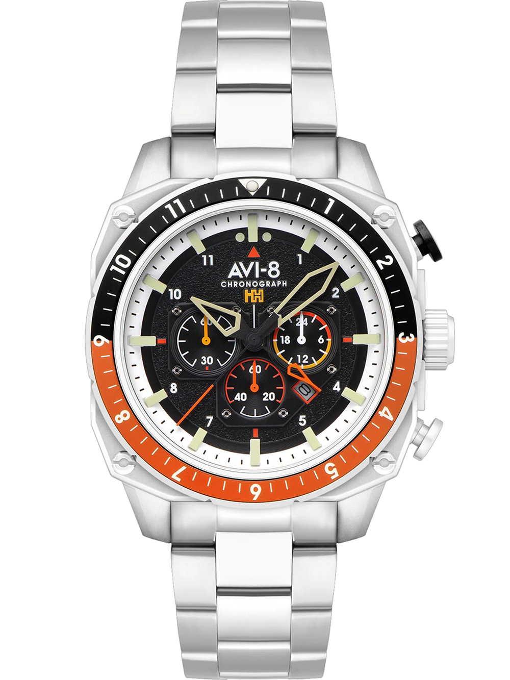 AVI-8 AV-4100-11 Mens Watch Hawker Hunter Dual Time Chronograph 43mm 5ATM BY AVI-8 - Watches available at DOYUF