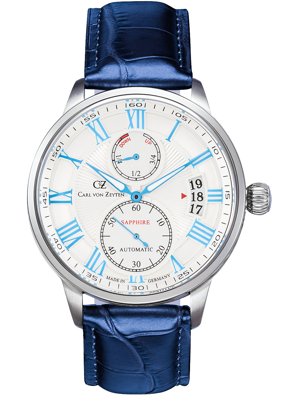 Carl von Zeyten CVZ0082WHS Münstertal Automatic Mens Watch 46mm 10ATM BY Carl von Zeyten - Watches available at DOYUF