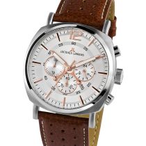 Jacques Lemans 1-1645.1D Lugano Chronograph Mens Watch 46mm 10ATM