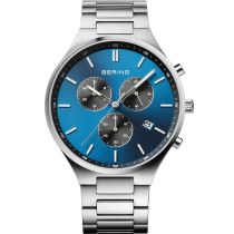 Bering 11743-707 Classic Titanium Chronograph Mens Watch 40mm 5ATM