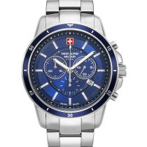 Swiss Alpine Military 7089.9135 Chronograph Mens Watch 44mm 10ATM