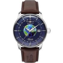 Zeppelin 8468-3 Atlatnic Automatic Mens Watch GMT 43mm 5ATM