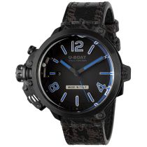 U-Boat 8806 Capsule 50 mm PVD BK BL Automatic Mens Watch 10ATM