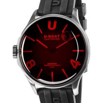 U-Boat 9305 Darkmoon SS Red Glass Mens Watch 40mm 5ATM