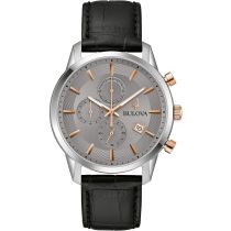 Bulova 98B409 Sutton Chronograph Mens Watch 41mm 3ATM