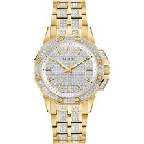 Bulova 98L302 Crystal Octava Ladies Watch 34mm 3ATM