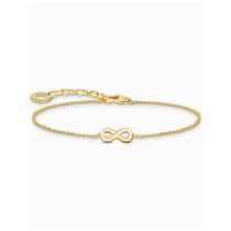 Thomas Sabo A2161-413-39-L19V Gold-plated bracelet w. infinity pendant