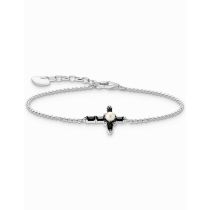 Thomas Sabo A2173-167-11-L19V Silver Bracelet With Black Cross Romance