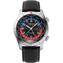 Alpina AL-255BRB4S26 Startimer Pilot Worldtimer Mens Watch 41mm 10ATM