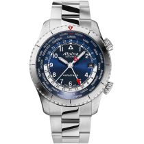 Alpina AL-255N4S26B Startimer Pilot Worldtimer Mens Watch 41mm 10ATM