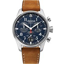 Alpina AL-372N4S6 Startimer Pilot Chronograph Mens Watch 44mm 10ATM