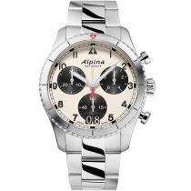 Alpina AL-372WB4S26B Startimer Pilot Chronograph Mens Watch 44mm 10ATM