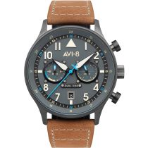 AVI-8 AV-4088-04 Carey Dual Time 44mm 5ATM