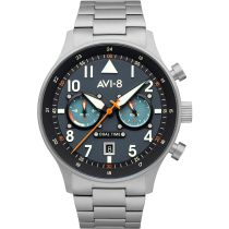 AVI-8 AV-4088-22 Carey Dual Time 44mm 5ATM