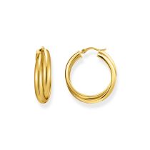 Thomas Sabo CR738-413-39 Bold - Gold-plated Hoop Earrings 27,0 mm Intertwined design Ladies