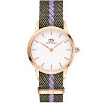 Daniel Wellington DW00100680 Damenuhr Iconic NATO Green/Purple 28mm 3ATM 