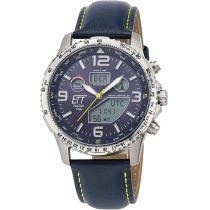 ETT EGT-11574-31L Mens Watch Solar Titan Radio-Controlled 43mm 10ATM