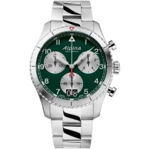 Alpina AL-372GRS4S26B Startimer Pilot Chronograph Mens Watch 41mm 10ATM