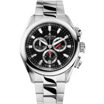 Alpina AL-373BS4E6B Alpiner Chronograph Mens Watch 42mm 10ATM