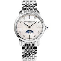 Frederique Constant FC-206MPWD1S6B Slimline Moonphase Ladies Watch 