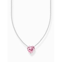 Thomas Sabo KE2211-051-9-L45V Silver necklace w. pink heart pendant 