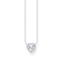 Thomas Sabo KE2280-051-14-L45V Silver Necklace with Halo-Pendant in Heart Shape 40-45 cm Ladies