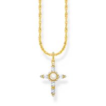 Thomas Sabo KE2296-445-14-L45V Gold-plated Necklace With Cross Pendant Romance Ladies