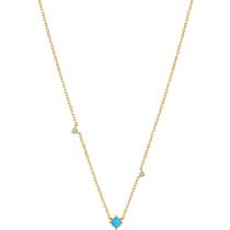 ANIA HAIE NAU001-02YG Terquoise & Sapphire Ladies Necklace Gold 14K, adjustable