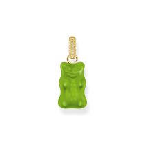 Thomas Sabo PE967-414-6 Large gold-plated green Goldbears pendant w. stones 