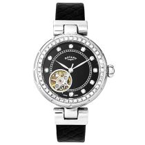 Rotary LS003/A/13 Skeleton Ladies Watch Automatic 34mm 5ATM