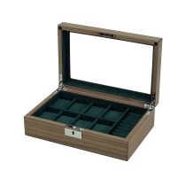 Rothenschild watch box walnut RS-2442-W for 8 watches & cufflinks