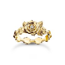 Thomas Sabo TR2482-414-39-56 Gold-plated Ring Roses Romance Ladies