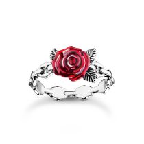 Thomas Sabo TR2482-664-10-54 Silver Ring Roses Romance Ladies