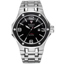 V.O.S.T. Germany V100.009.3S.SC.M.B Steel-Date 44mm 20ATM