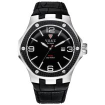 V.O.S.T. Germany V100.010.3S.SC.L.B Steel-Date 44mm 20ATM