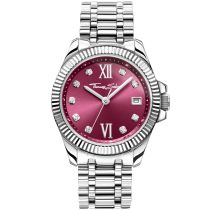 Thomas Sabo WA0407-201-212 Ladies Watch Divine Burgundy 33mm 10ATM