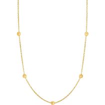ANIA HAIE NAU001-07YG Gold Beaded Ladies Necklace Gold 14K, adjustable