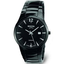 Boccia 3572-02 men`s watch ceramic titanium 39mm 3ATM