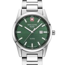 Swiss Alpine Military 7767.1134 Ladies Watch Argos silver green 34mm 10ATM
