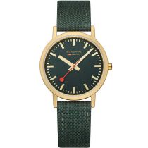 Mondaine A660.30314.60SBS Ladies Watch Classic Green And Gold 36mm 3ATM