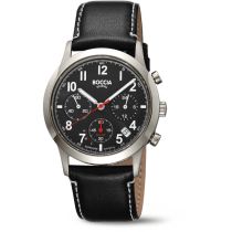 Boccia 3735-01 Mens Watch Titanium Solar Chronograph 40mm 5ATM 